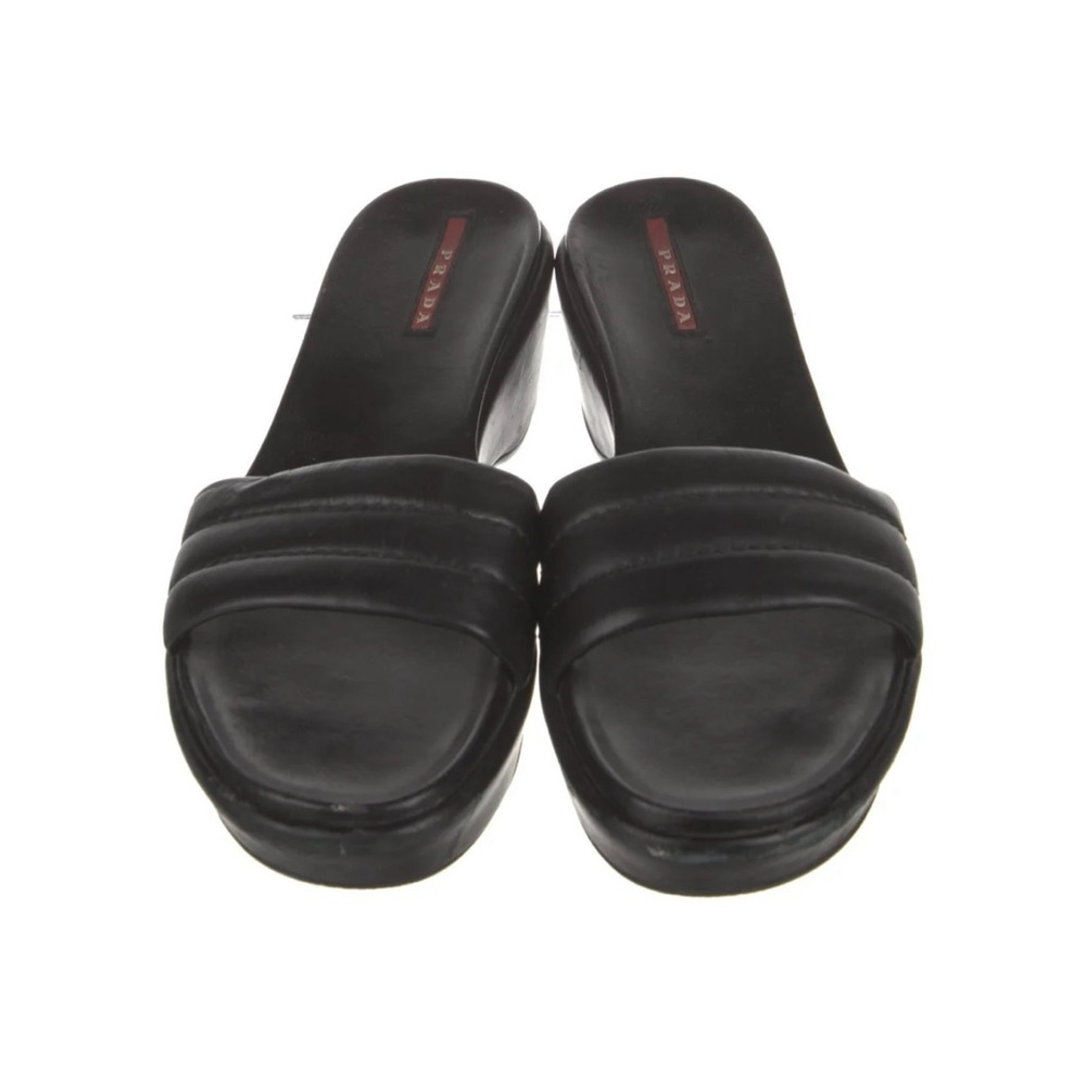 PRADA Sport Leather flip flops. SZ 40 - Picture 3 of 12